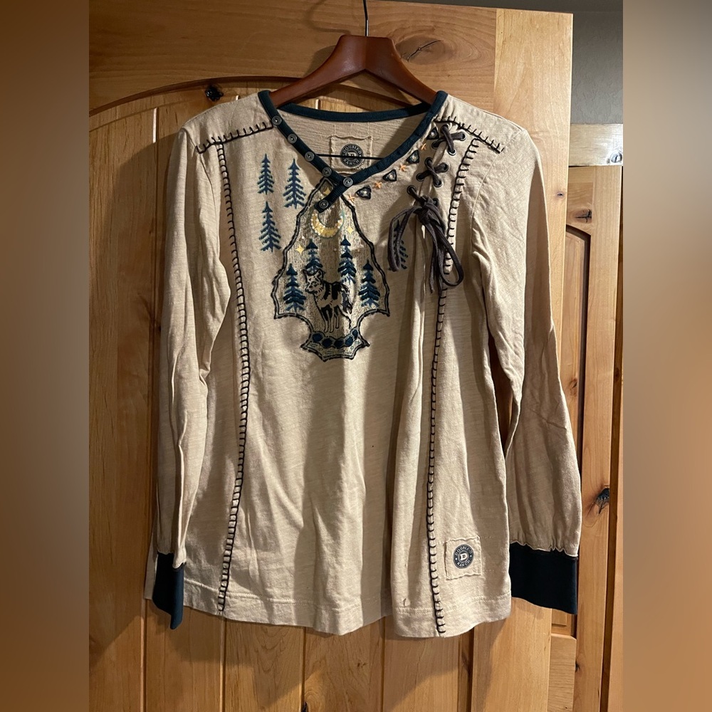 Double D Ranch Long Sleeve Tee with Embroidery